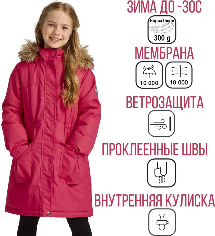 Парка зимняя Huppa MONA 2 12200230-00063 (фуксия)