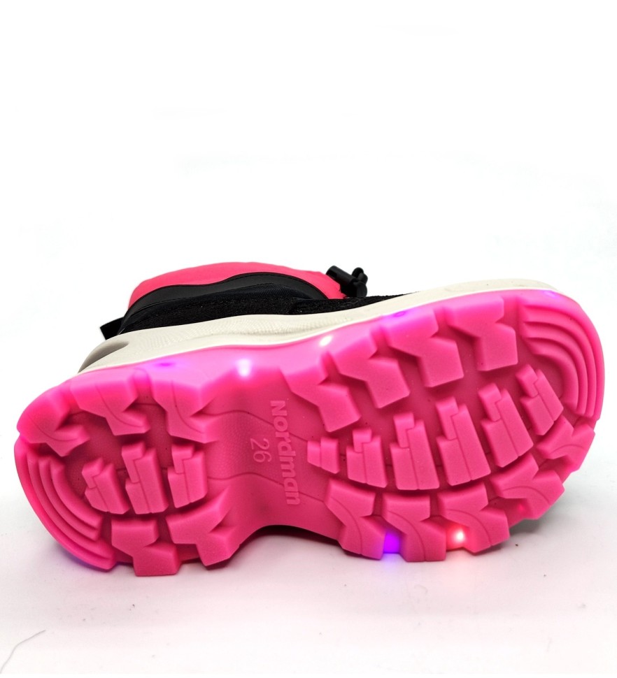 Зимние сапоги Nordman T-REX LED с подсветкой 1149-R07-01 (розовый, черный)