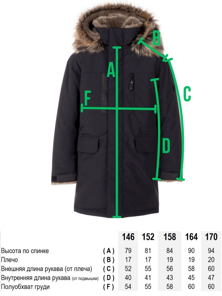 Парка зимняя Kerry NORDIC K24467-042 (черная)