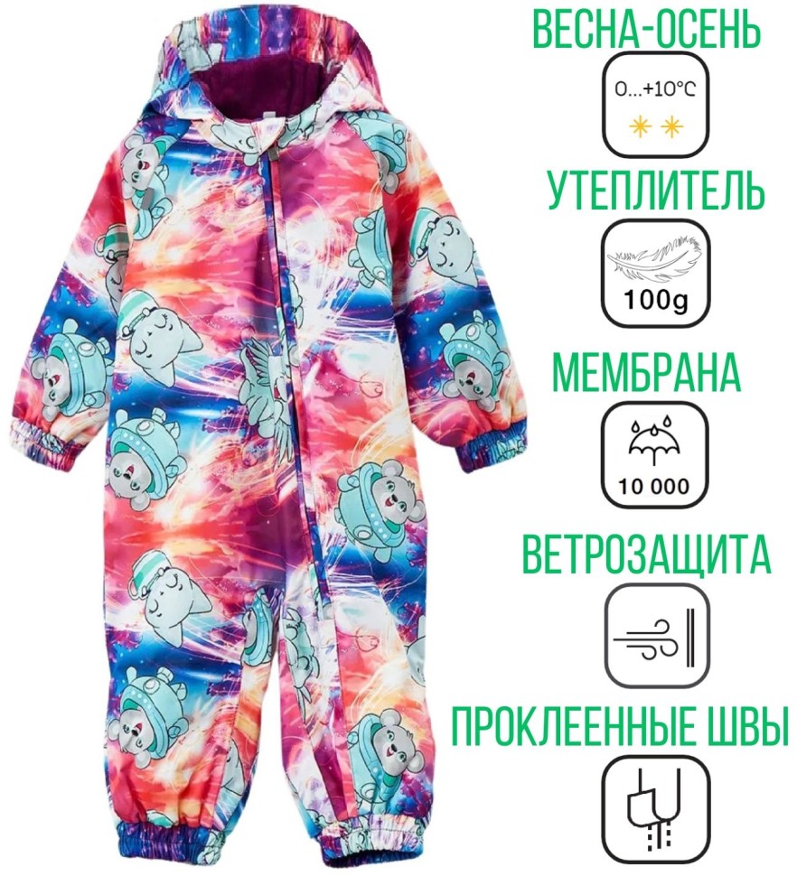 Комбинезон демисезонный Huppa DEIRO 3 36290310-33099 (разноцветный, принт)