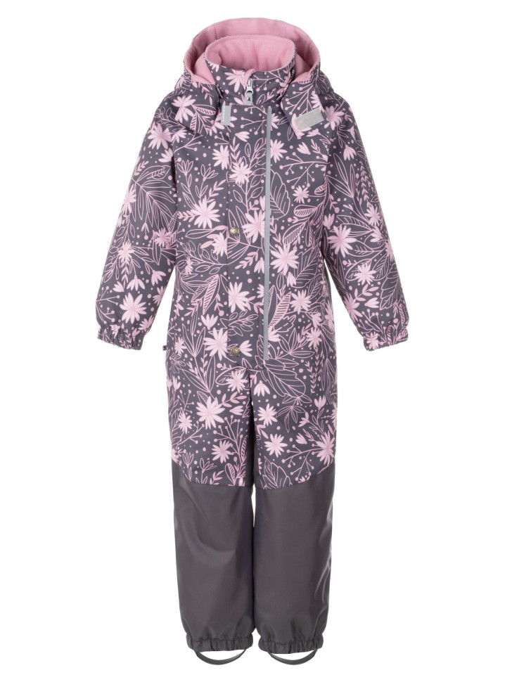 Комбинезон демисезонный Kerry JOY K25018-3819 (серый, цветы)