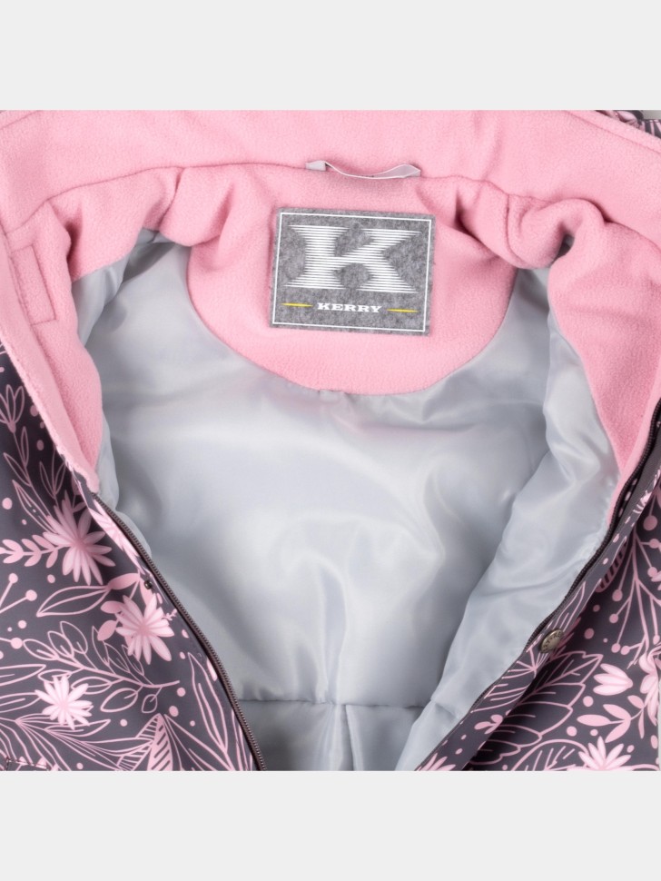 Комбинезон демисезонный Kerry JOY K25018-3819 (серый, цветы)