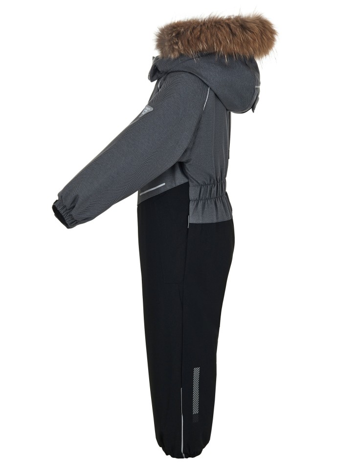 Комбинезон зимний PogoKids  W25_PG-88231-2 (серый-черный)