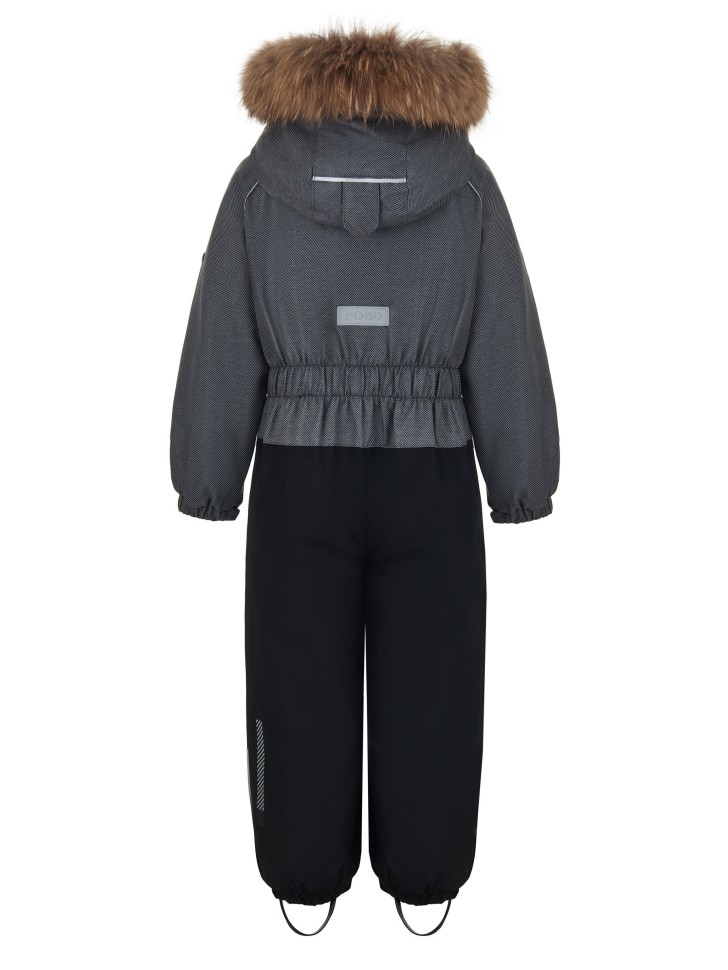 Комбинезон зимний PogoKids  W25_PG-88231-2 (серый-черный)