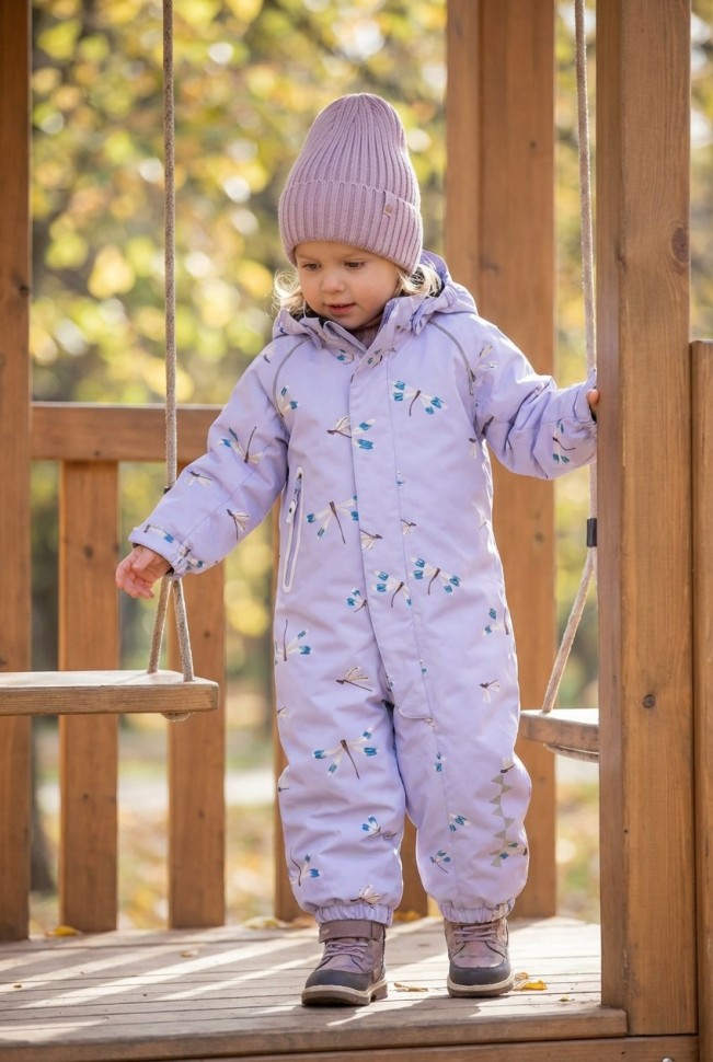 Комбинезон демисезонный PogoKids PG88267-8 (фиолет, стрекоза)