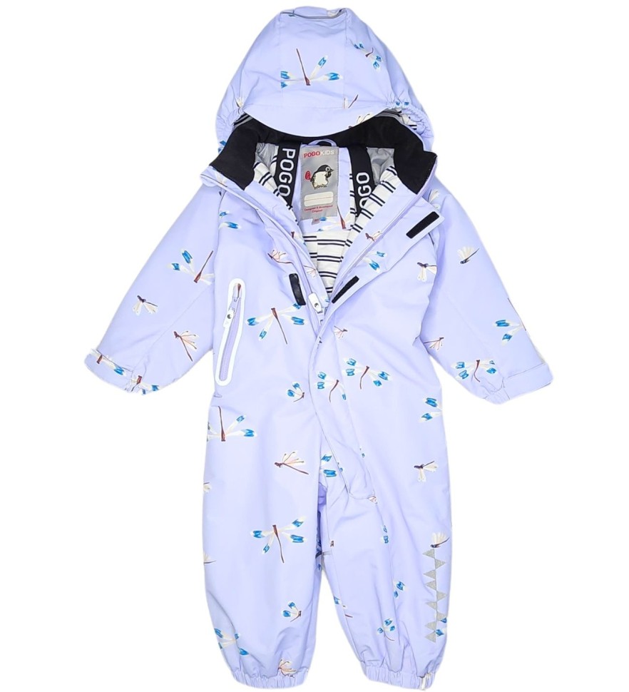 Комбинезон демисезонный PogoKids PG88267-8 (фиолет, стрекоза)