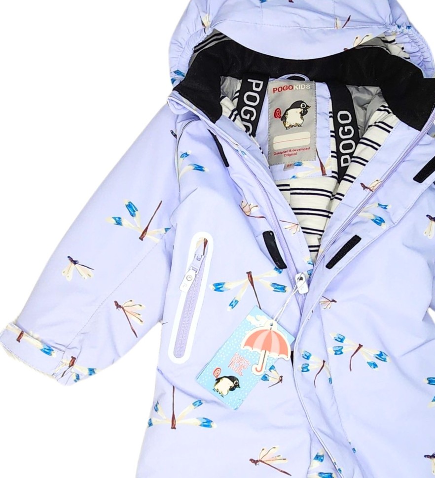 Комбинезон демисезонный PogoKids PG88267-8 (фиолет, стрекоза)