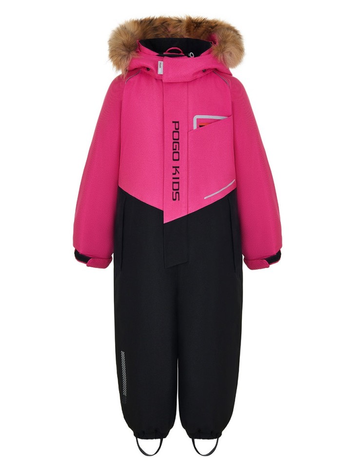 Комбинезон зимний PogoKids  W25_PG-88231-4 (фуксия-черный)