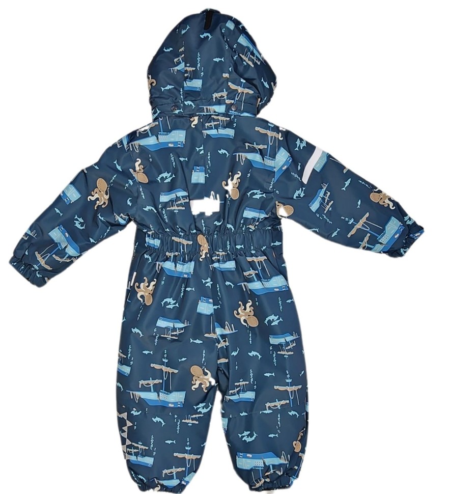 Комбинезон демисезонный PogoKids PG88269-3 (синий, осьминожки)