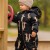 Комбинезон демисезонный PogoKids PG88301-1 (черный, сурикаты)