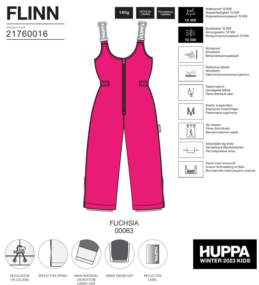 Полукомбинезон зимний Huppa FLINN 21760016-00063 (фуксия)