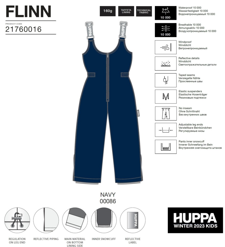 Полукомбинезон зимний Huppa FLINN 21760016-00086 (синий)