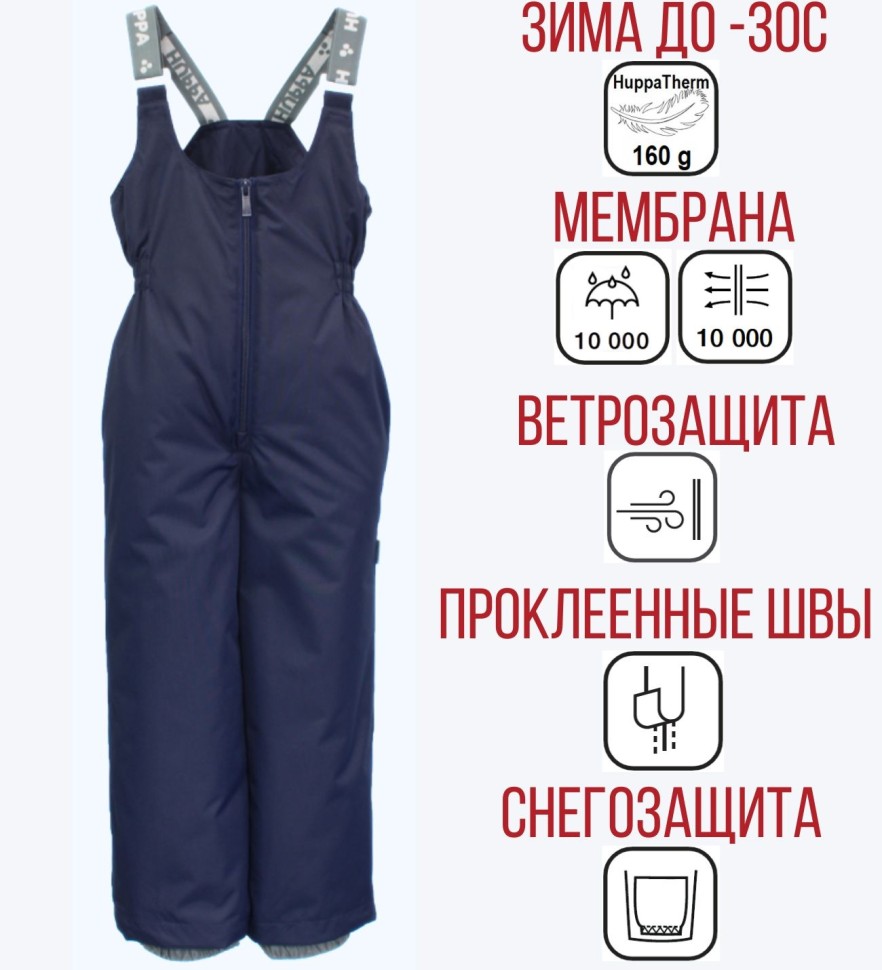 Полукомбинезон зимний Huppa FLINN 21760016-00086 (синий)