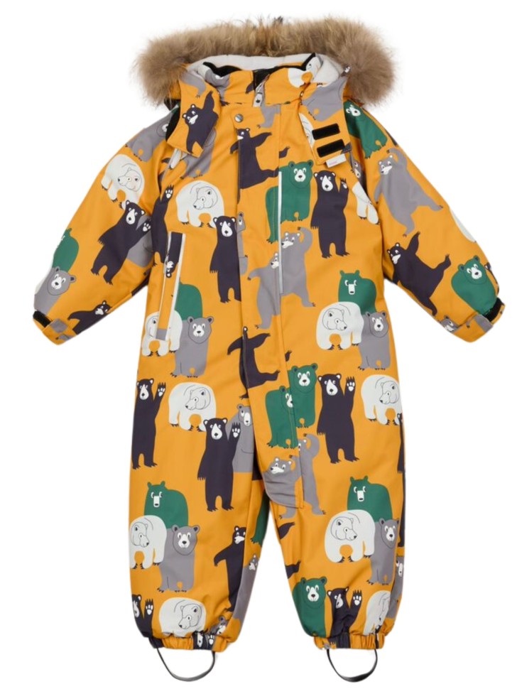 Комбинезон зимний PogoKids PG88282-6 Мишки (желтый)