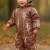 Комбинезон демисезонный PogoKids PG88301-5 (кофе, сурикаты)