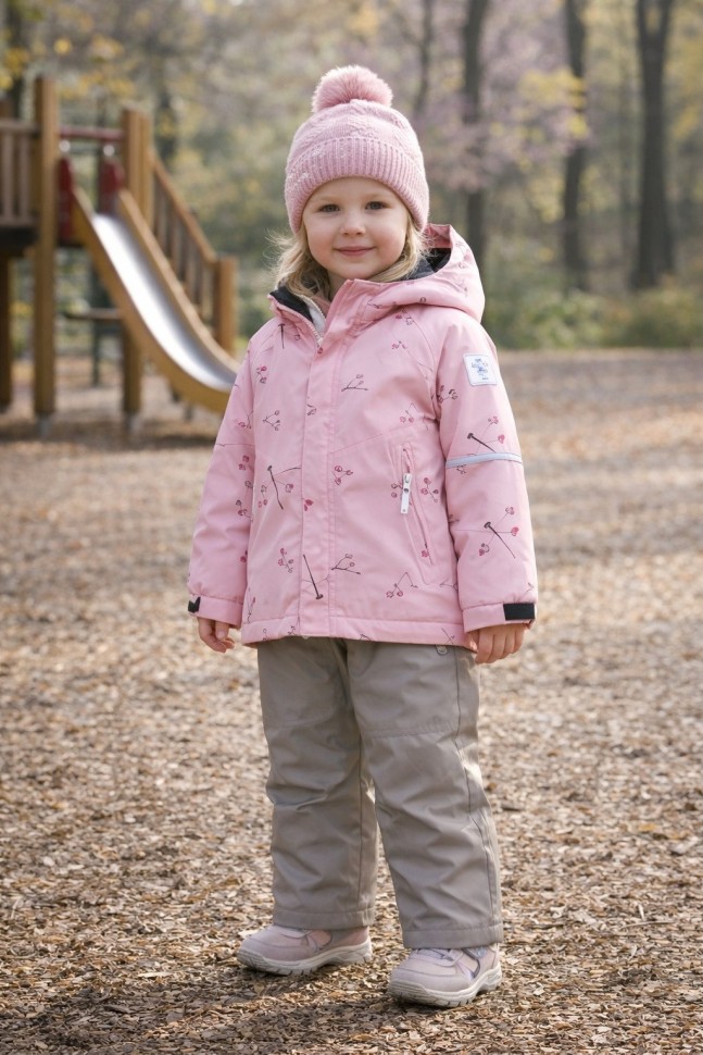 Комплект демисезонный PogoKids PG88268-15 (нежно-розовый, серый)