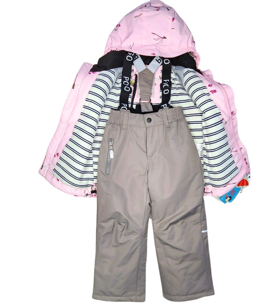 Комплект демисезонный PogoKids PG88268-15 (нежно-розовый, серый)