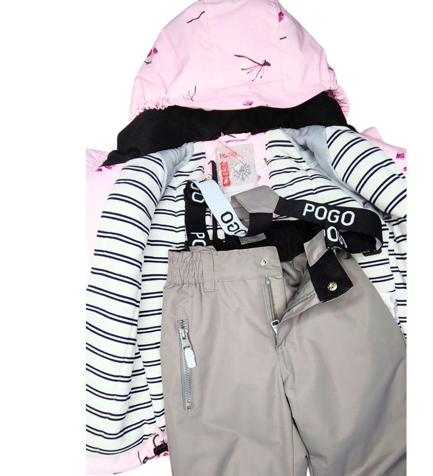 Комплект демисезонный PogoKids PG88268-15 (нежно-розовый, серый)