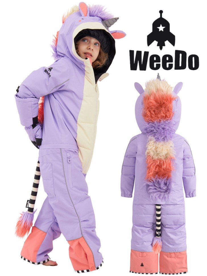 Комбинезон зимний WeeDo UNIDO Lila Unicorn (Лиловый Единорог)