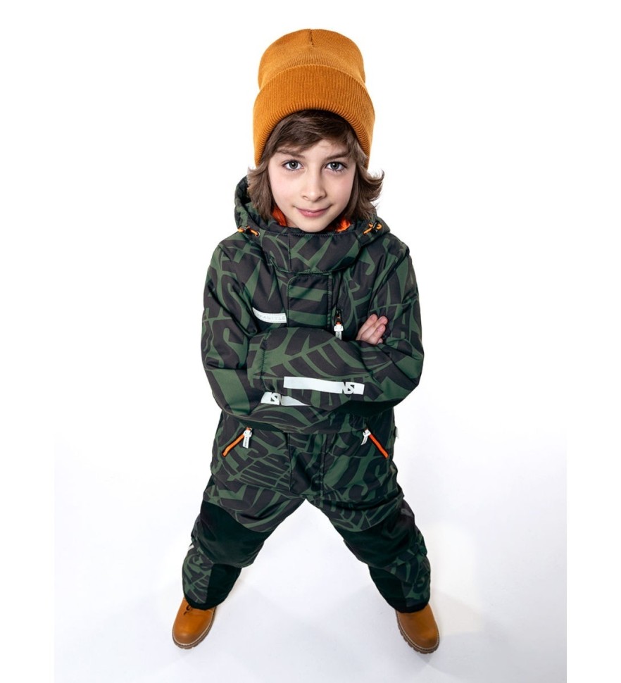 Комбинезон зимний для мальчика NikaStyle 8з1723 хаки/черный