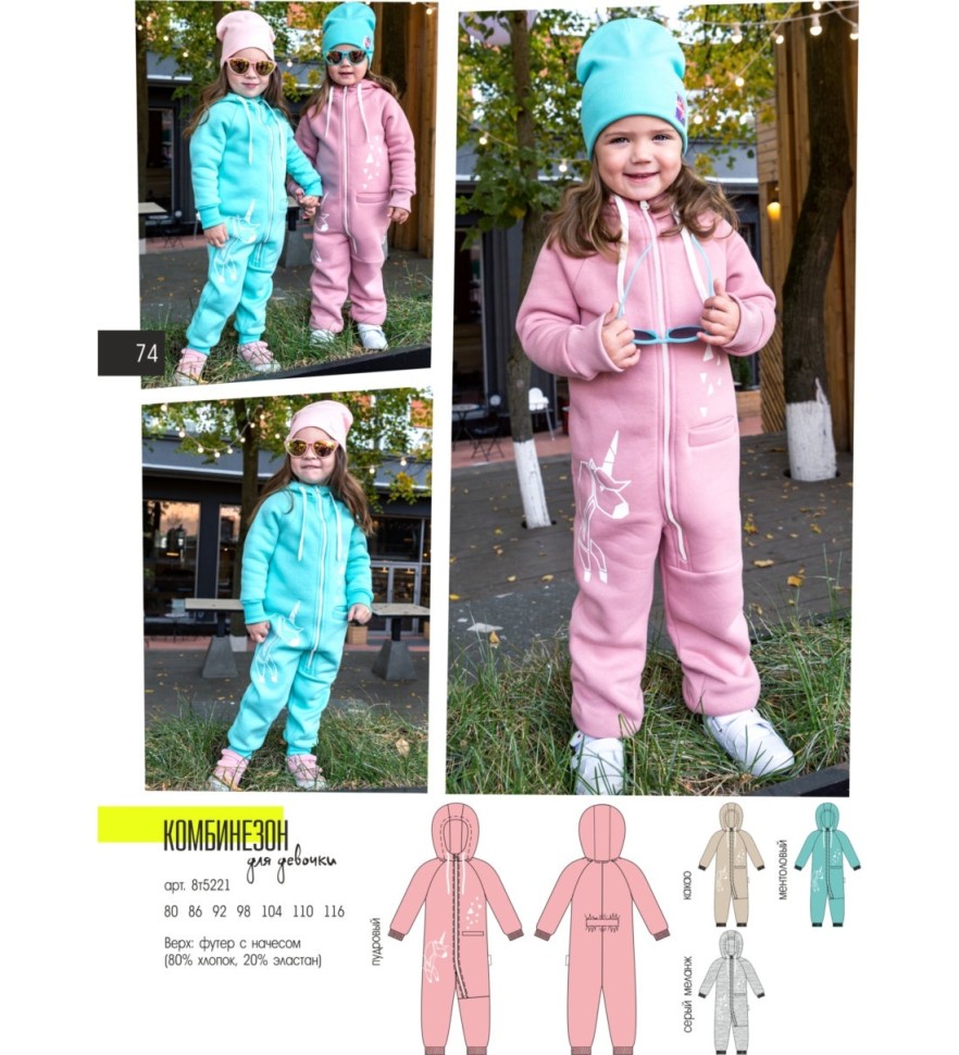 Комбинезон трикотажный NikaStyle 8т5221 (ментоловый)