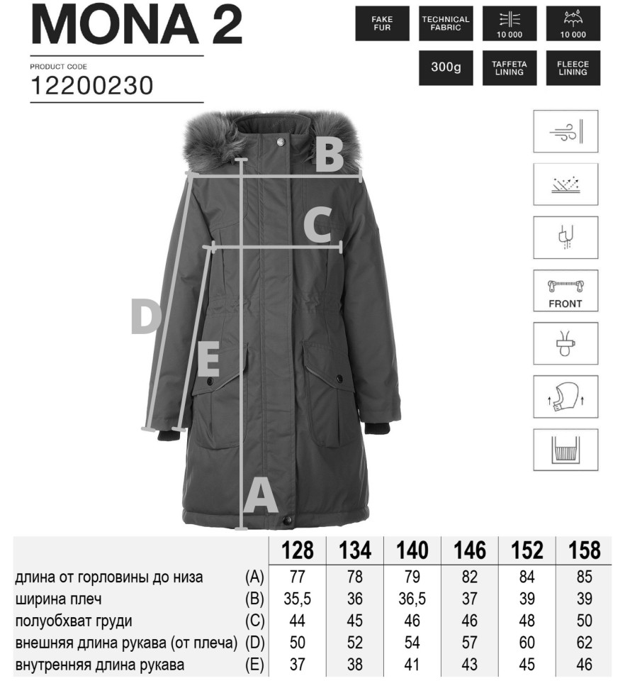Парка зимняя Huppa MONA 2 12200230-80034 (бургунди)