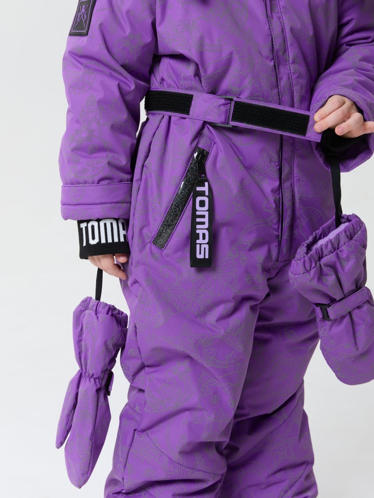Комбинезон зимний IceTomas Вираж W25_31125-06 (Коты, Тёмный Аметист)