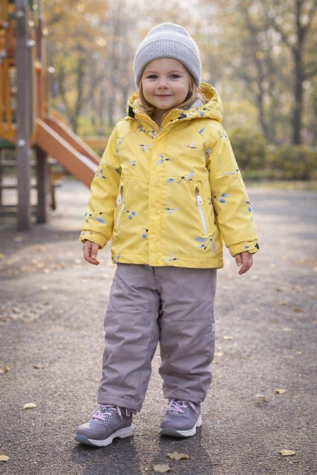 Комплект демисезонный PogoKids PG88268-6 (желтый, серый)
