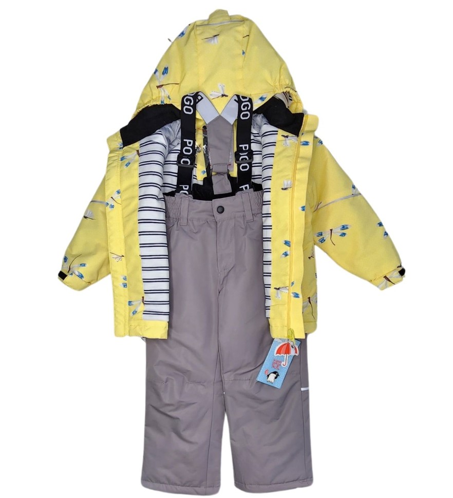 Комплект демисезонный PogoKids PG88268-6 (желтый, серый)