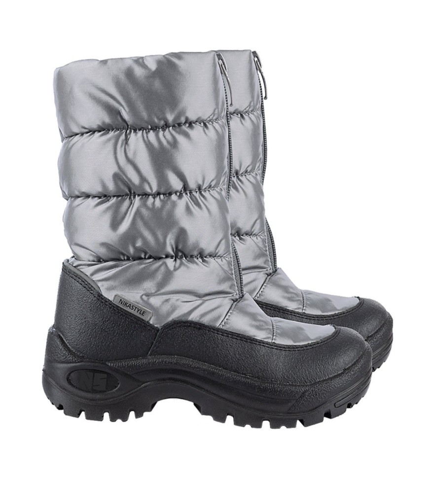 Сапоги-дутики зимние NikaStyle 16з11422 (серебро)