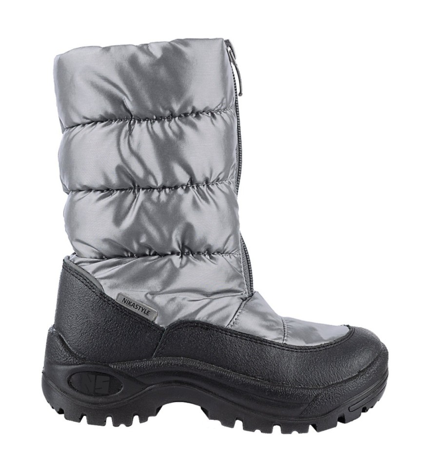 Сапоги-дутики зимние NikaStyle 16з11422 (серебро)