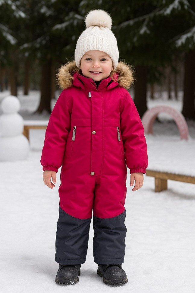 Комбинезон зимний Kerry BERT K24421-095 (малиновый)